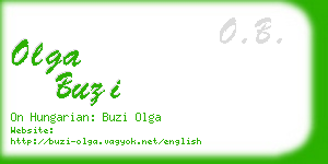 olga buzi business card